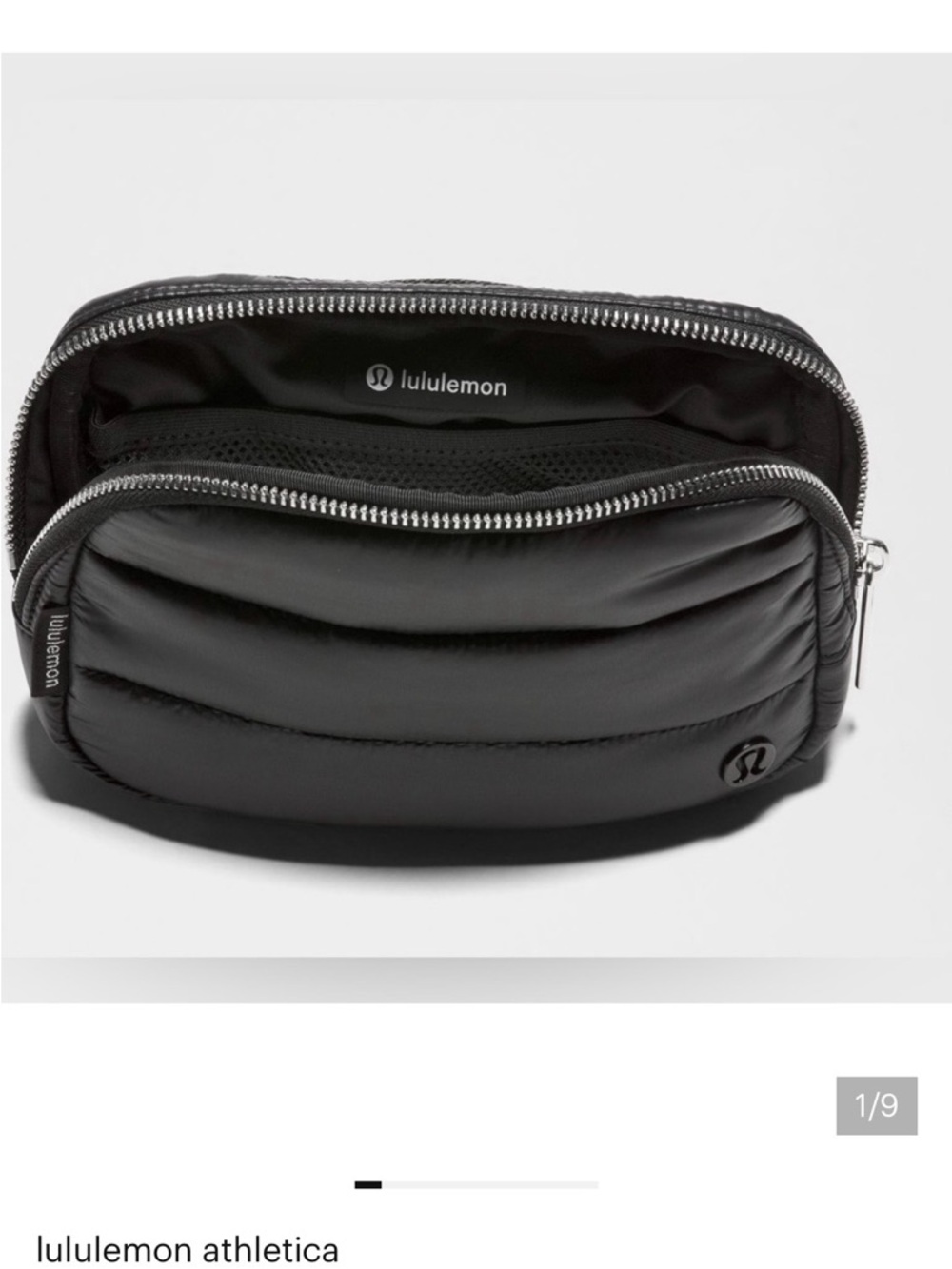 lululemon athletica Black wonder puff Belt Bag 1L